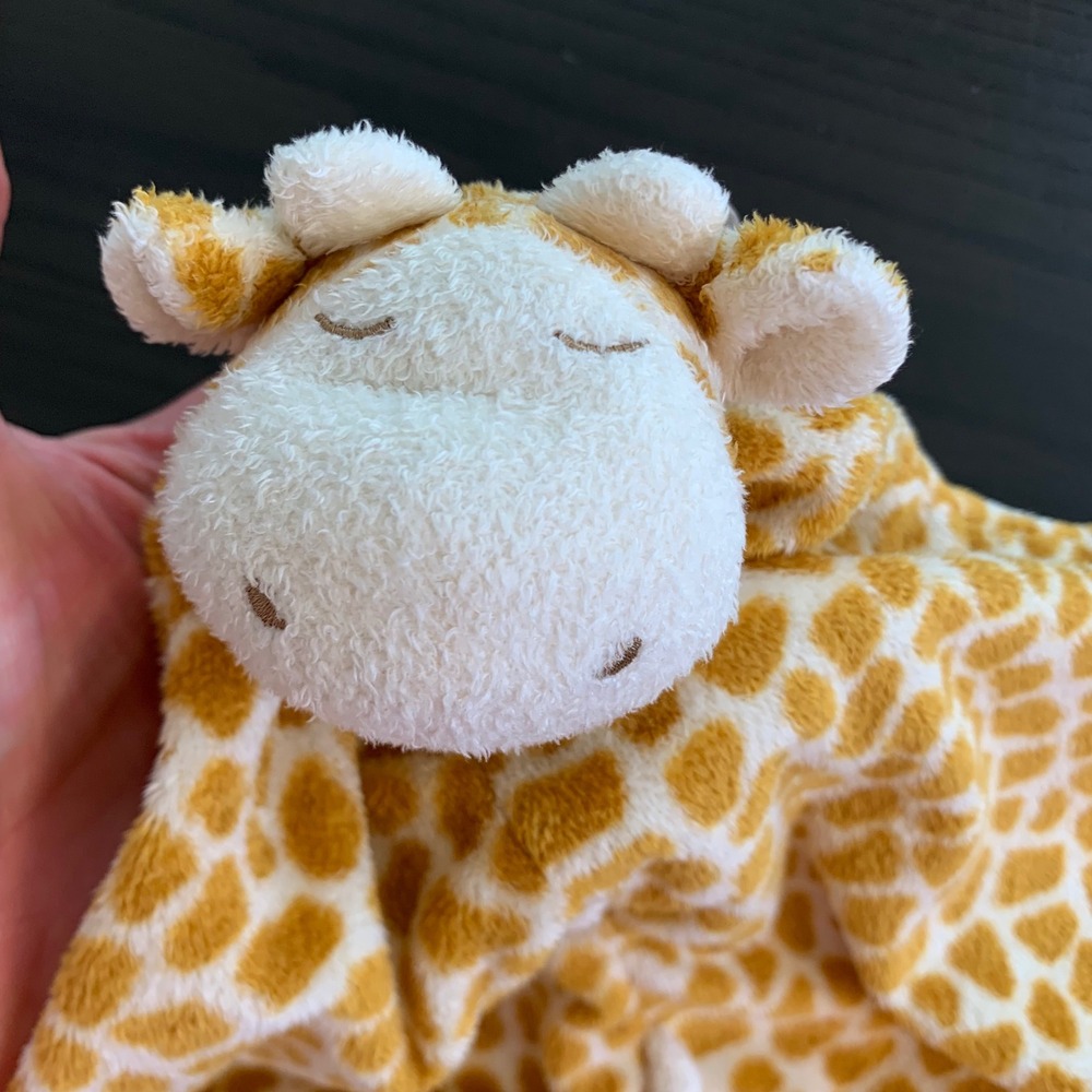 Angel Dear Giraffe Lovie Security Blanket Yellow Spotted Plush Baby Snuggle Toy